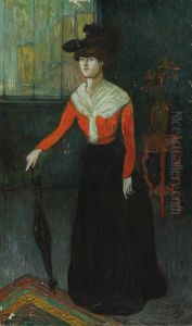 Jeune Femme A L'ombrelle by Fabien Launay