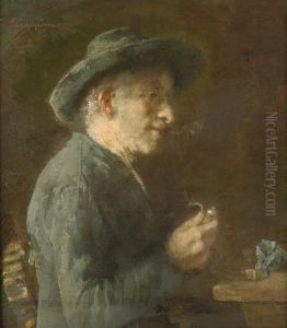 Der Pfeifenraucher by Anton Laupheimer