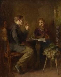 Unterhaltung In Der
Stube. by Anton Laupheimer