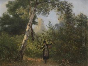 Jeune Femme Dans La Foret by Albert F. Laurens