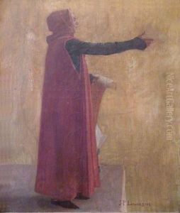 Etude Pour Le Poete Vainqueur Du Voilier D'or by Jean-Paul Laurens
