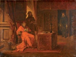 Richelieu Dans Son Cabinet by Jean-Paul Laurens