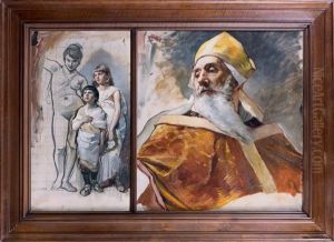Etude D'enfants Et Femme Et Eveque Dans Un Cadre