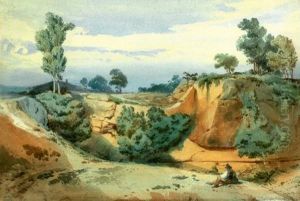 Paysage D'italie Anime by Jules Joseph Augustin Laurens