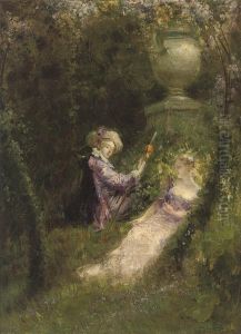 In The Garden Of Love by Paul-Albert Laurens