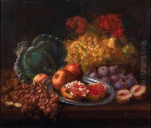 Nature Morte Aux Grenades Raisins Et Figues