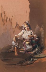 Lafumeuse De Narghile by Emmanuel Joseph Lauret