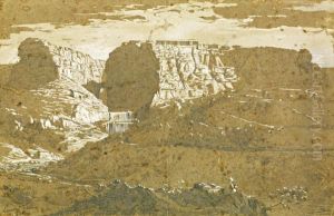 Vue Des Gorges Du Rummel Constantine by Emmanuel Joseph Lauret