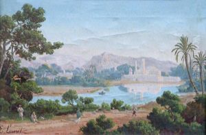 Halte En Face Du Marabout by Emmanuel Joseph Lauret