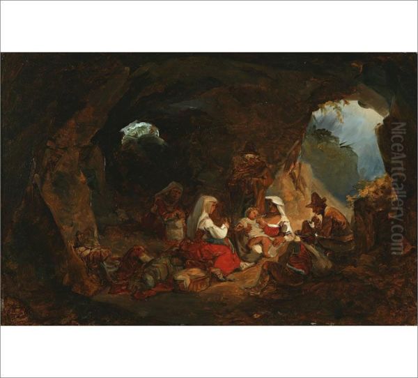 Robbers With Shepherd?s Family In A Cave - view 1