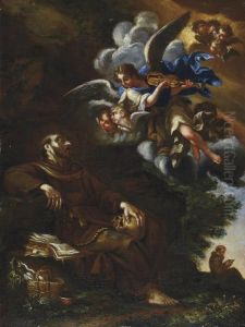 Saint Francis Of Assisi In Ecstasy by Cirlce Of Filippo Lauri