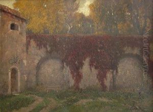 Old Castle Court by Gustav Wilhelm Lautenschlager