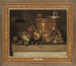 Asparagus, Cabbage, Artichoke And Pots On A Table