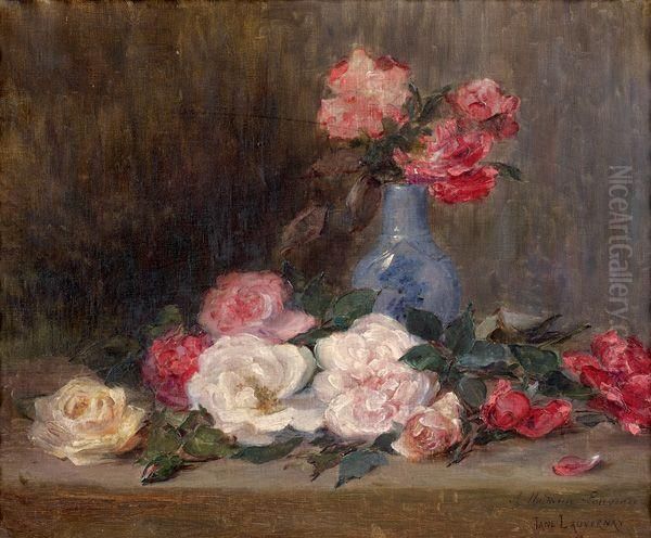Vase De Fleurs Sur Un Entablement - view 1