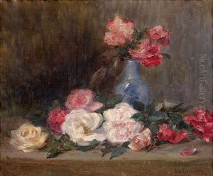 Vase De Fleurs Sur Un Entablement by Jeanne Lauvernay-Petitjean