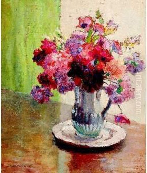Vase De Fleurs Sur Un Entablement - view 1