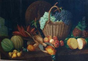 Still Life With Fruit And Game by August Laux