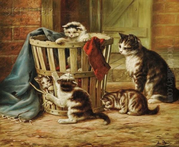 Cat And Playful Kittens - view 1