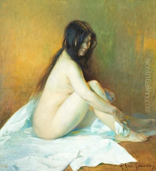 A Sitting Naked Woman - view 1