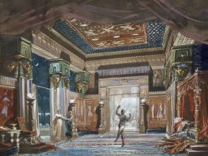 Interieur De Palais Egyptien : Projet De Decor by Jean Baptiste Lavastre
