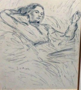 Study Of A Young Lady Reclined by John Lavery
