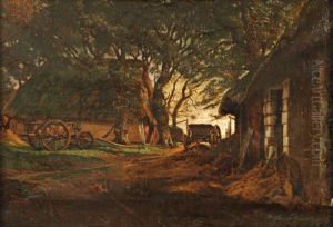 La Ferme by Eugene Antoine Samuel Lavieille