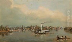 A View Of Bristol Taken From Green Bank, Steamboat Burlington