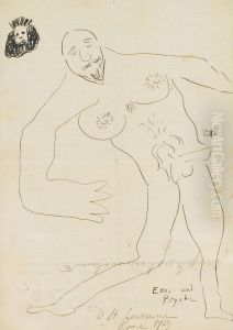 Androgynous Figure (eros And Psyche) by David Herbert Lawrence