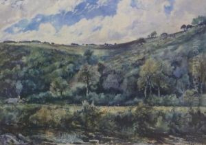 River Valley Landscape With Cottage by Cecil Gordon Lawson