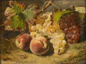 Nature Morte Aux Grappes De Raisins Et Aux Peches by Jean-Pierre Lays