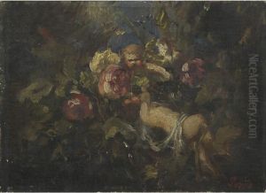 Putti Et Fleurs by Jean-Pierre Lays