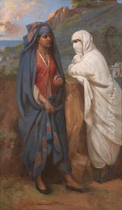 Algeroises Discutant by Jean Raymond Hippolyte Lazerges
