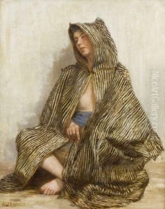 Jeune Femme Assise by Jean Baptiste Paul Lazerges