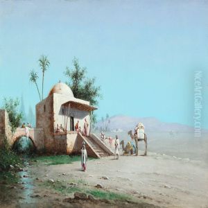 Bedouins Taking A Rest On The Outskirts Of The Desert