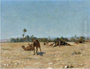 Bedouin Camp, Biskra by Jean Baptiste Paul Lazerges