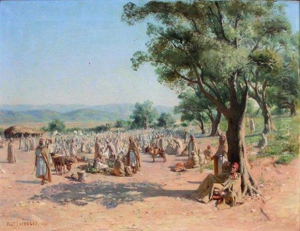 Marche Arabe A Menerville Algerie by Jean Baptiste Paul Lazerges