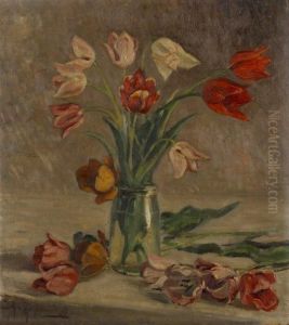 Nature Morte Aux Tulipes by Alexander Ivanovich Lazhechnikov