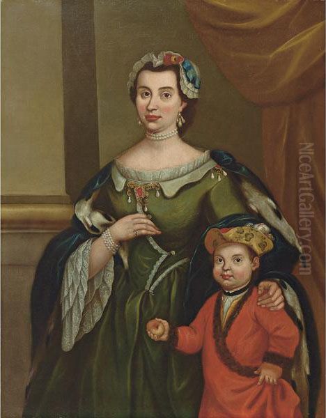 Ritratto Di Dama Col Figlioletto Della Nobile Famiglia Arco - view 1