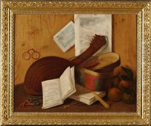 "finto Asse? Con Mandolino, Un Libro, Stampe, Frutta Ed Altrioggetti. by Sebastiano Lazzari