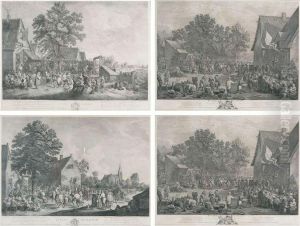 Naar David Ii Teniers 1e-4e Fete Flamande