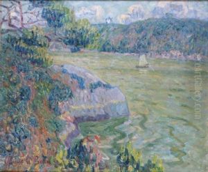 Bretagne, 
Petit Bateau Dans L'estuaire by Alcide Le Beau