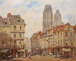 'rouen ('tour De Beurre')' 'pierre Le Boeuff', Inscribed With Title Verso