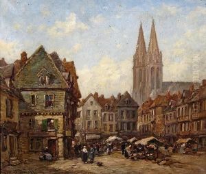 Market Scene by Pierre Le Boueff