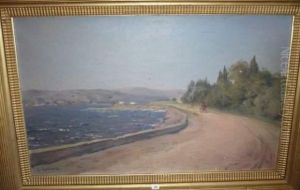 Route Au Bord De La Mer by Louis Le Camus