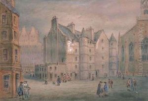 The Tolbooth, Edinburgh, Heart Of Midlothian by John Le Conte