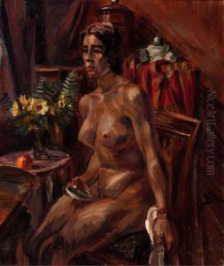 Seated Nude In An Interior by Henri Le Fauconnier