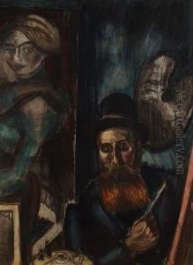 Autoportrait Presume Dans L'atelier by Henri Le Fauconnier