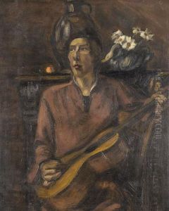 Guitariste En Rouge by Henri Le Fauconnier