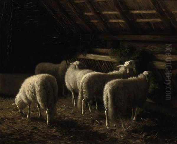 Sheep In The Barn - view 1