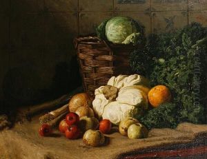 A Still Life Of Vegetables by August Le Gras